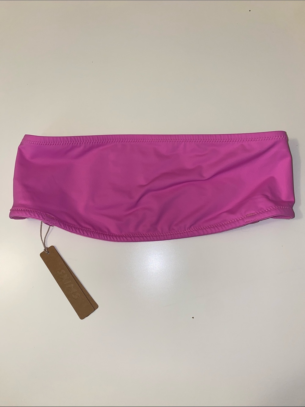 Skims Bandeau Bikini Swim Top SMALL Neon Orchid
